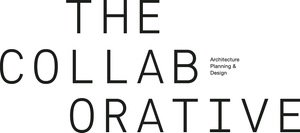 Black text reading "THE COLLABORATIVE" and "architecture planning & design"