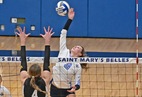 Belles Clipped by Bulldogs in Five Sets